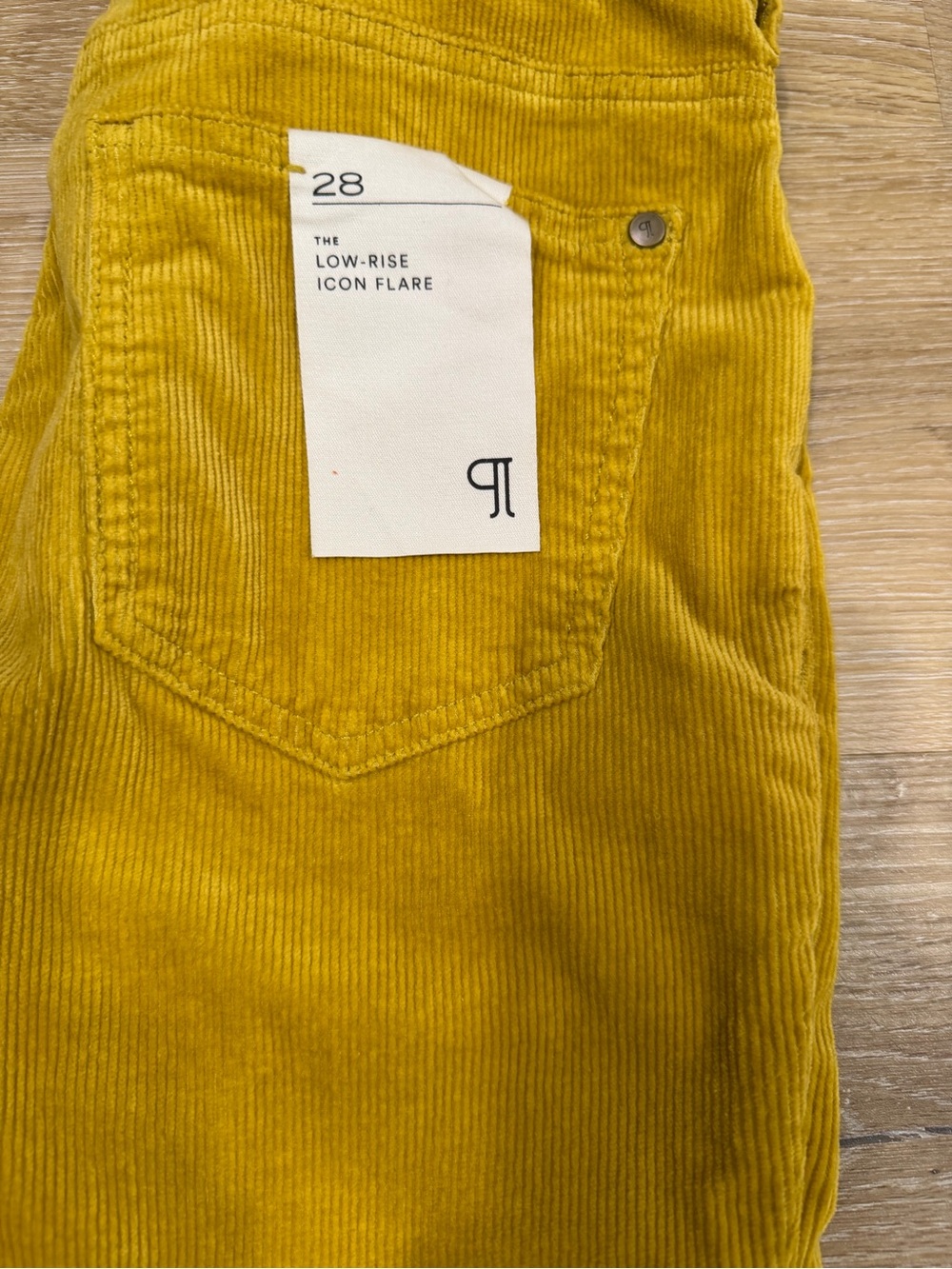 Pilcro Mustard Corduroy Flare Pants - Picture 3 of 6